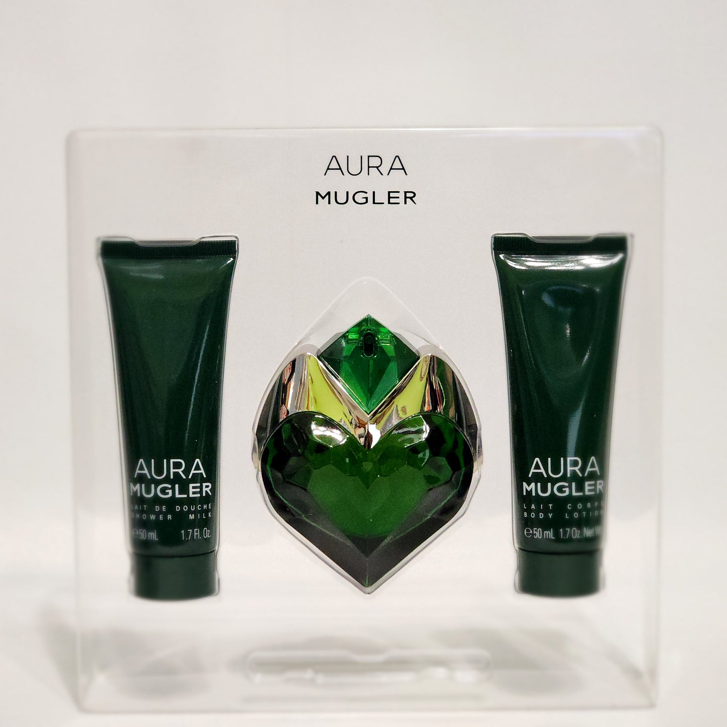 Aura Mugler by Mugler 3PCs women set, 1.0 oz EDP spray + Lotion + Shower Milk