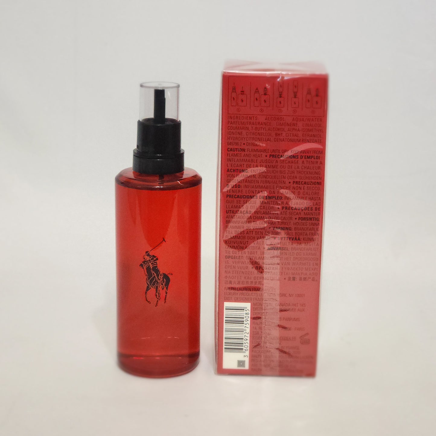 Polo Red by Ralph Lauren for Men, 5.1 fl.oz / 150 ml eau de toilette Refill / Recharge