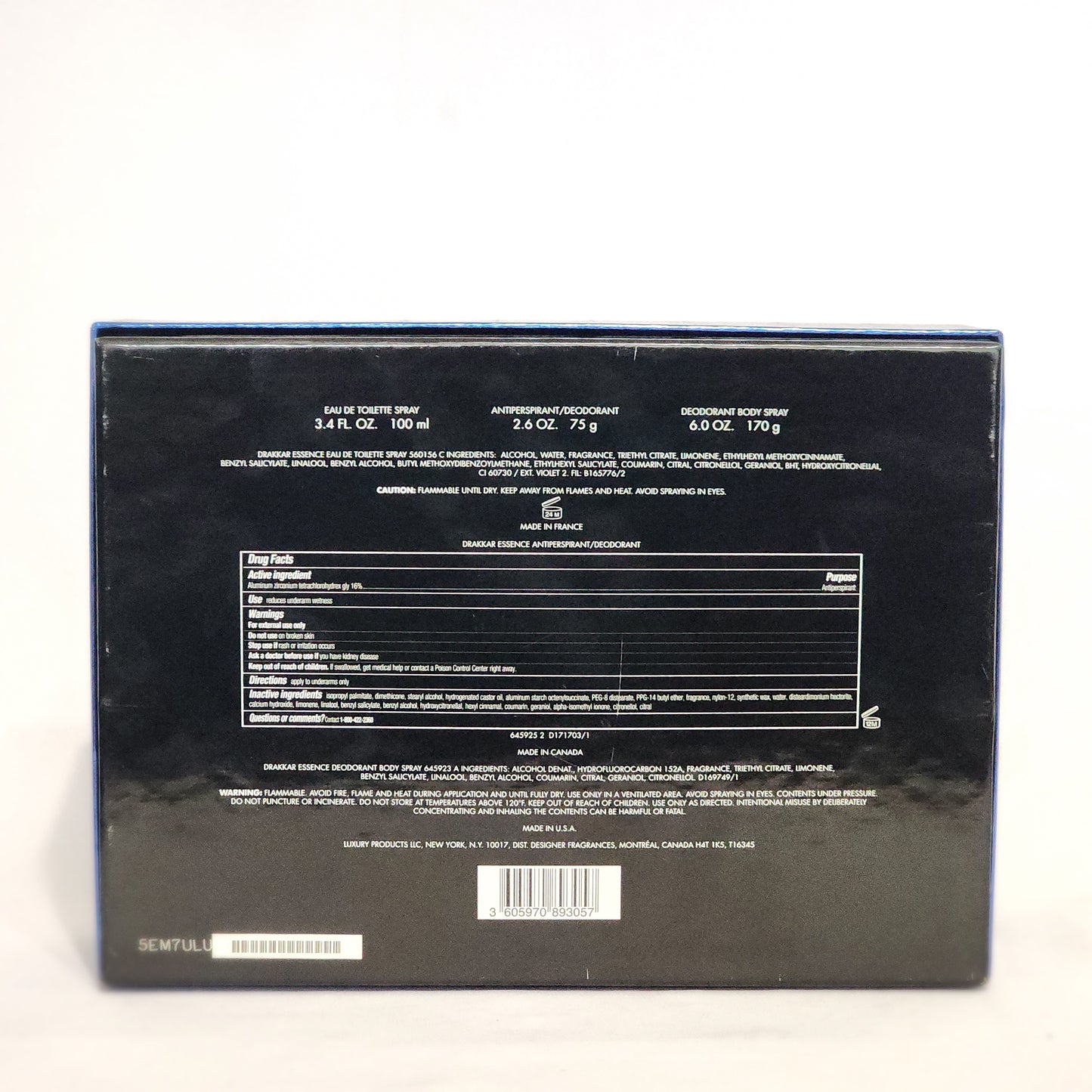 Drakkar Essence by Guy Laroche 3PCs Men Set