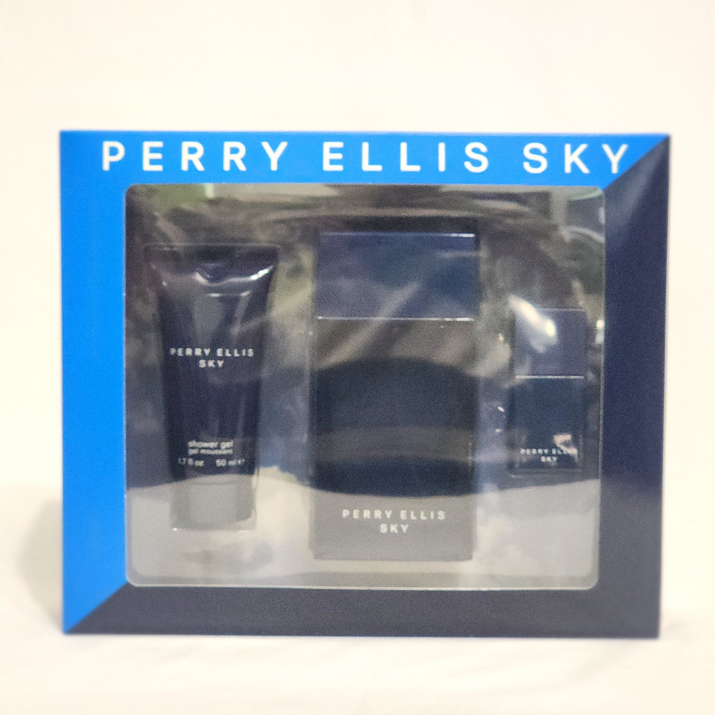 Perry Ellis Sky 3PCs men set, 3.4 + 0.25 oz EDT spray + shower gel