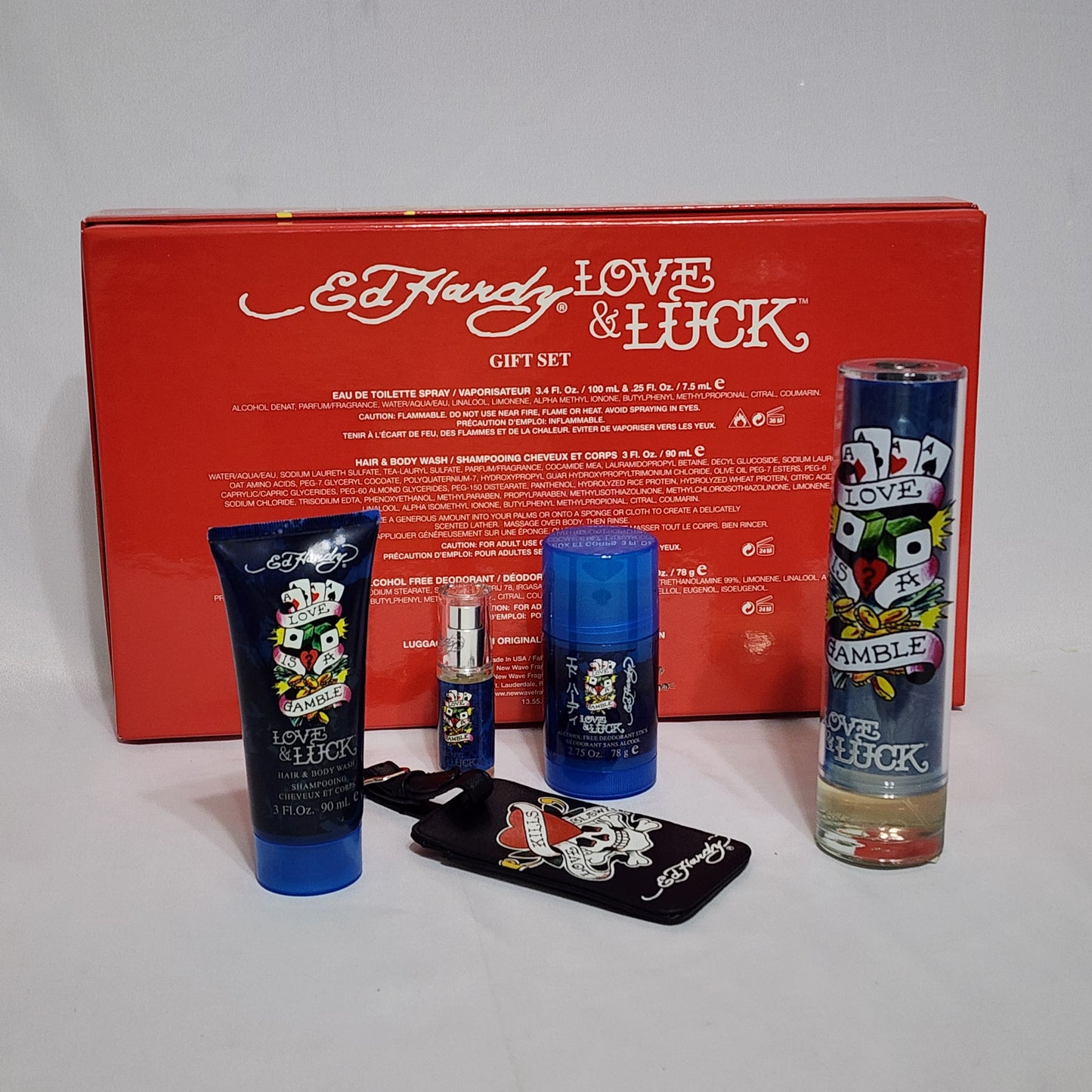 Ed Hardy Love & Luck 3.4 Oz, 5-Pcs Men Set