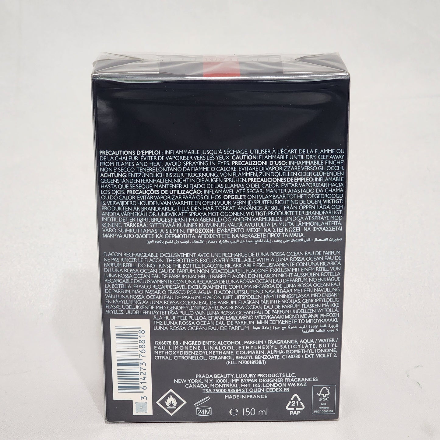 Prada Men's Luna Rossa Ocean Eau de Parfum EDP Spray 5.0 oz