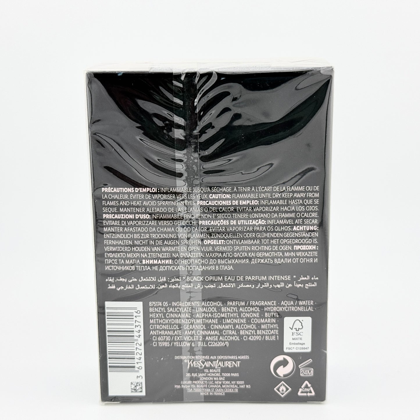 Black Opium by Yves Saint Laurent 3.0 fl.oz / 90 ml Eau De Parfum Intense Spray