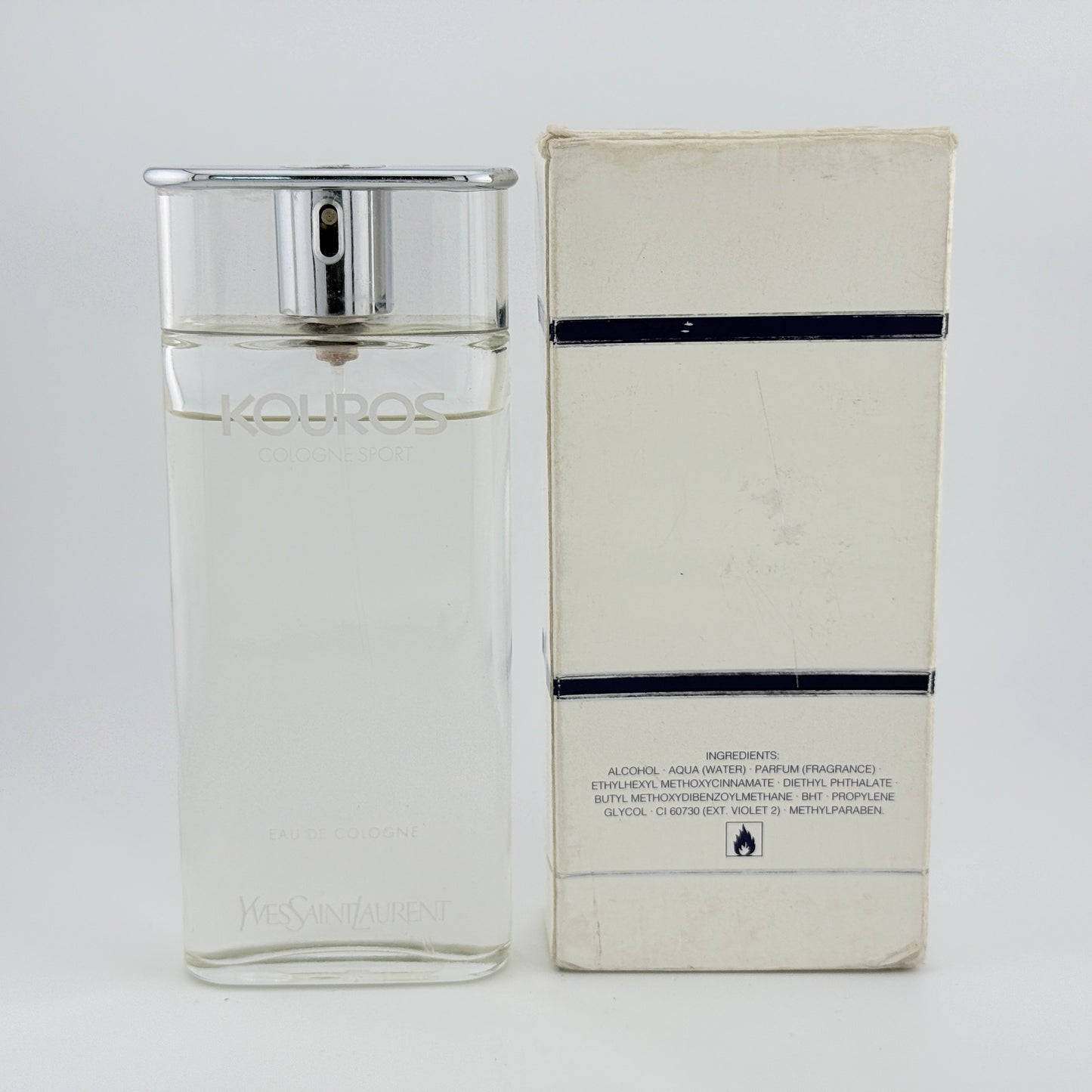 Kouros Cologne Sport by Yves Saint Laurent Men 3.3 oz 100 EDC spray - USED