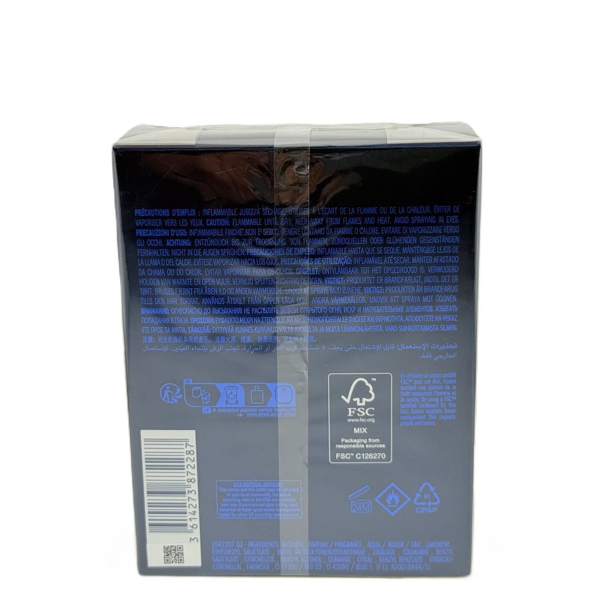 🔵 Azzaro Chrome Parfum for Men 3.38 fl.oz / 100 ml | New Sealed Cellophane Box | The Ultimate Chrome Experience