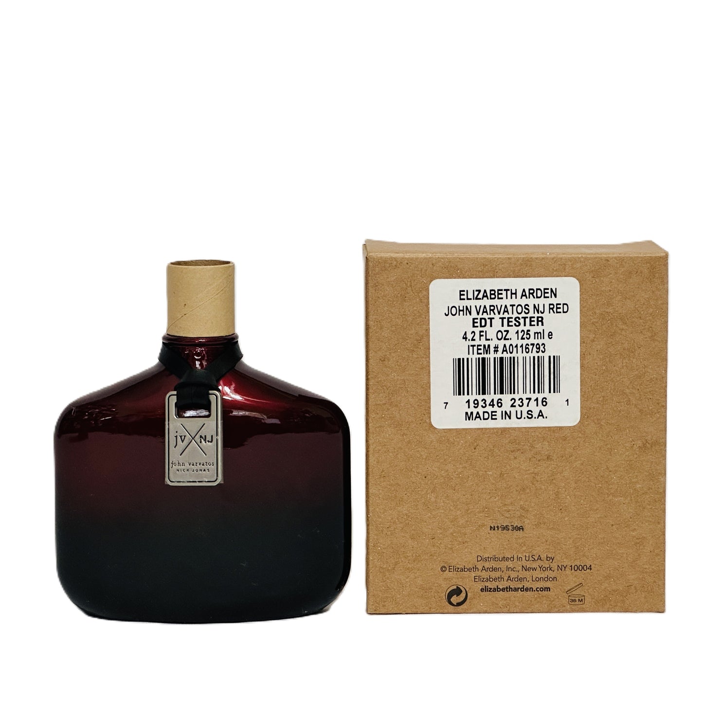 John Varvatos Nick Jonas Red EDT 4.2 oz 125ml Men Spray - New No Cap Plain Box