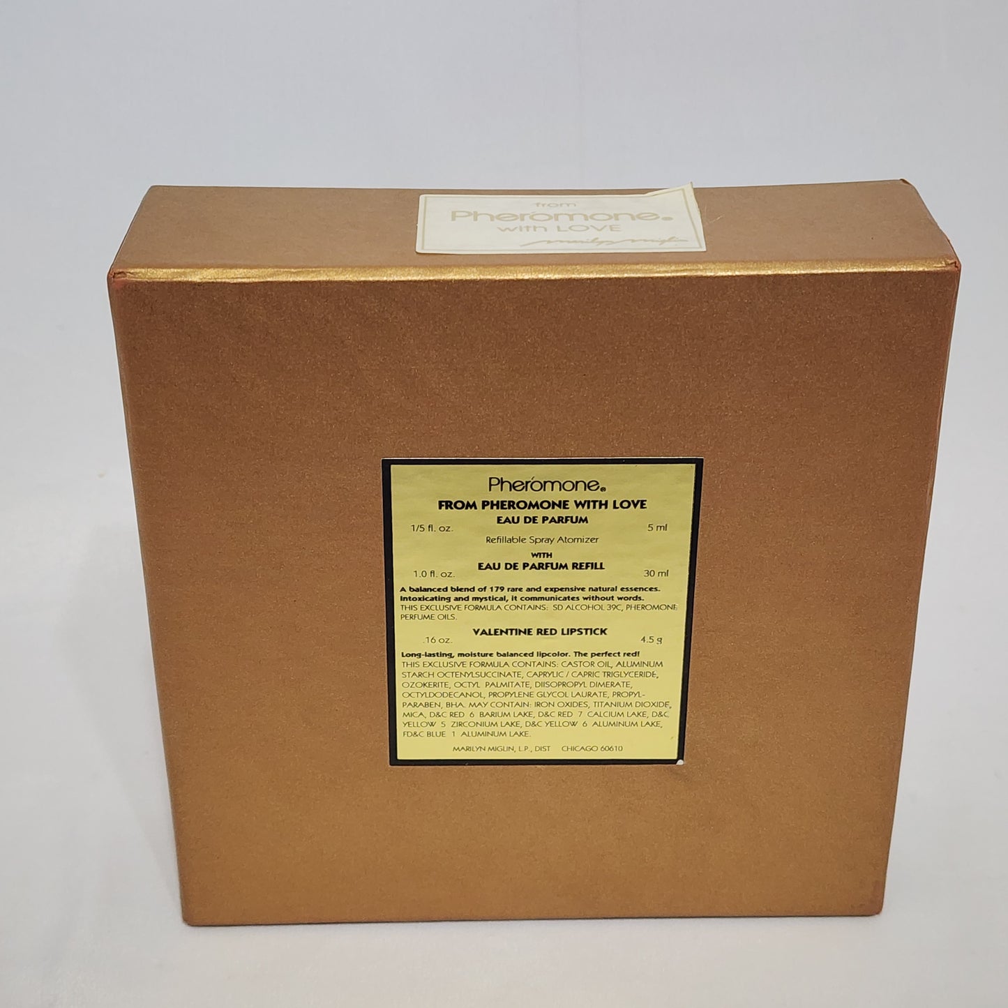 PHEROMONE 1/5 FL.OZ EDP Spray+1.0 EDP+ 0.16OZ LIPSTICK, IN A RED HEART BOX