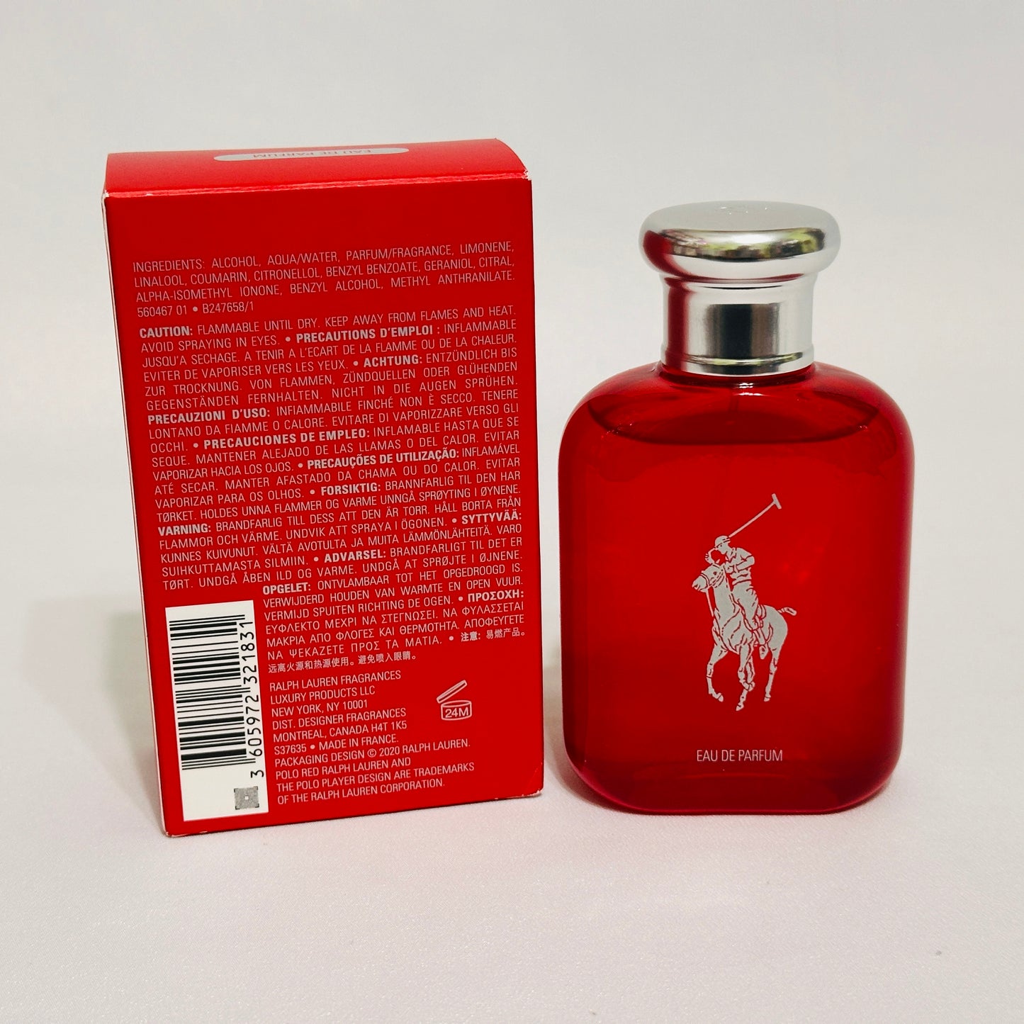 Ralph Lauren Polo Red Eau De Parfum for Men 2.5 oz / 75 ml - Spray