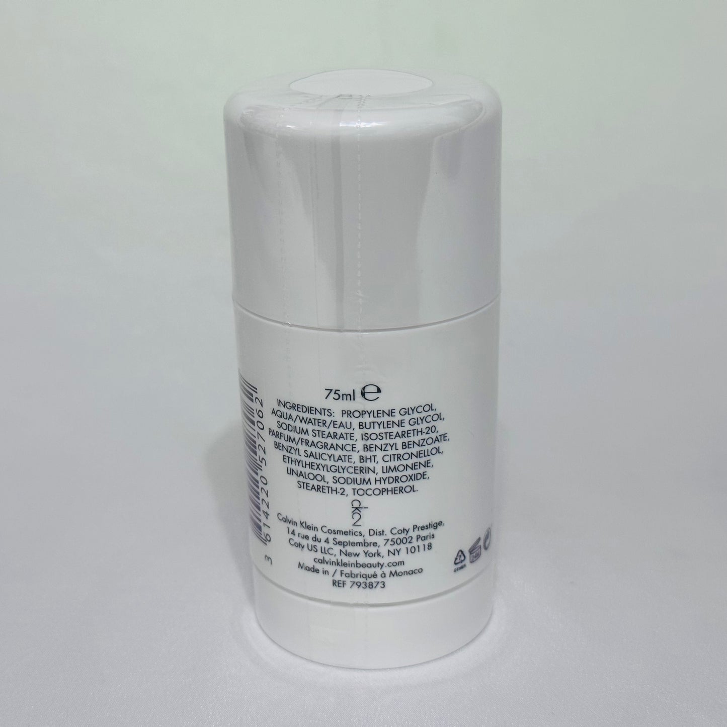 ck2 by Calvin Klen for Men or Women, Unisex 2.6 fl.oz / 75 g deodorant stick