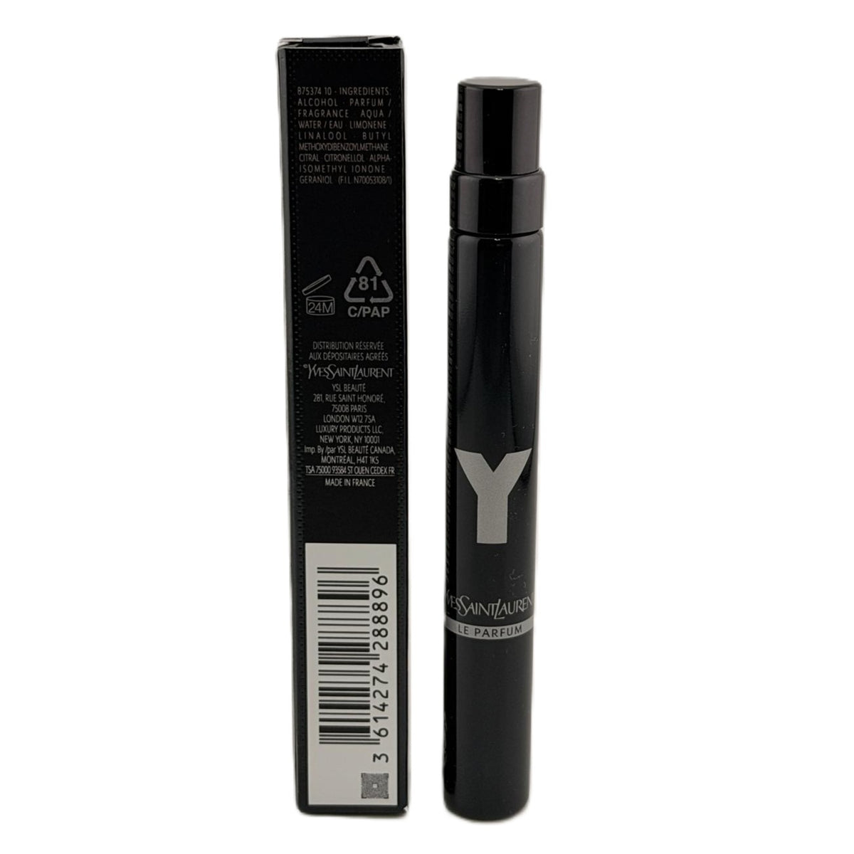 ✨ Y Le Parfum by Yves Saint Laurent for Men 0.33 fl.oz / 10 ml Spray | New, No Cellophane Box | French Luxury Woody Aromatic