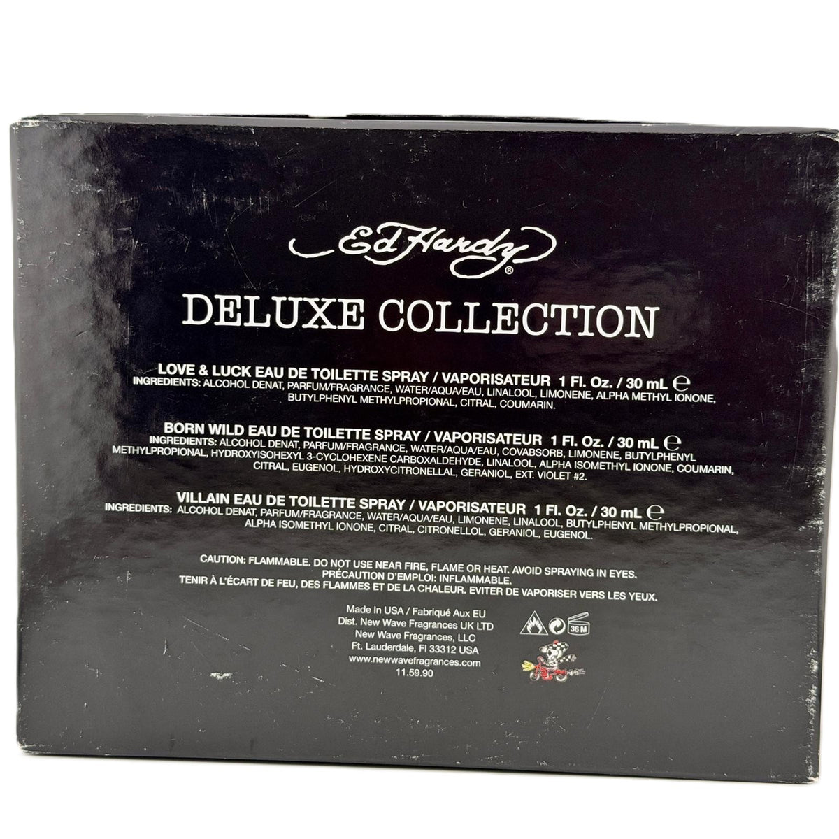 Love & Luck, Born Wild & Villain by Ed Hardy Men's 3-Piece EDT Set - 3 x 30 ml / 1 fl oz