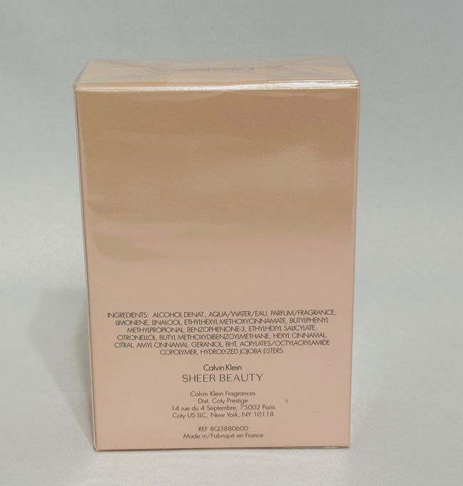 Sheer Beauty by Calvin Klein for women 1.7 fl.oz / 50 ml eau de Parfum spray