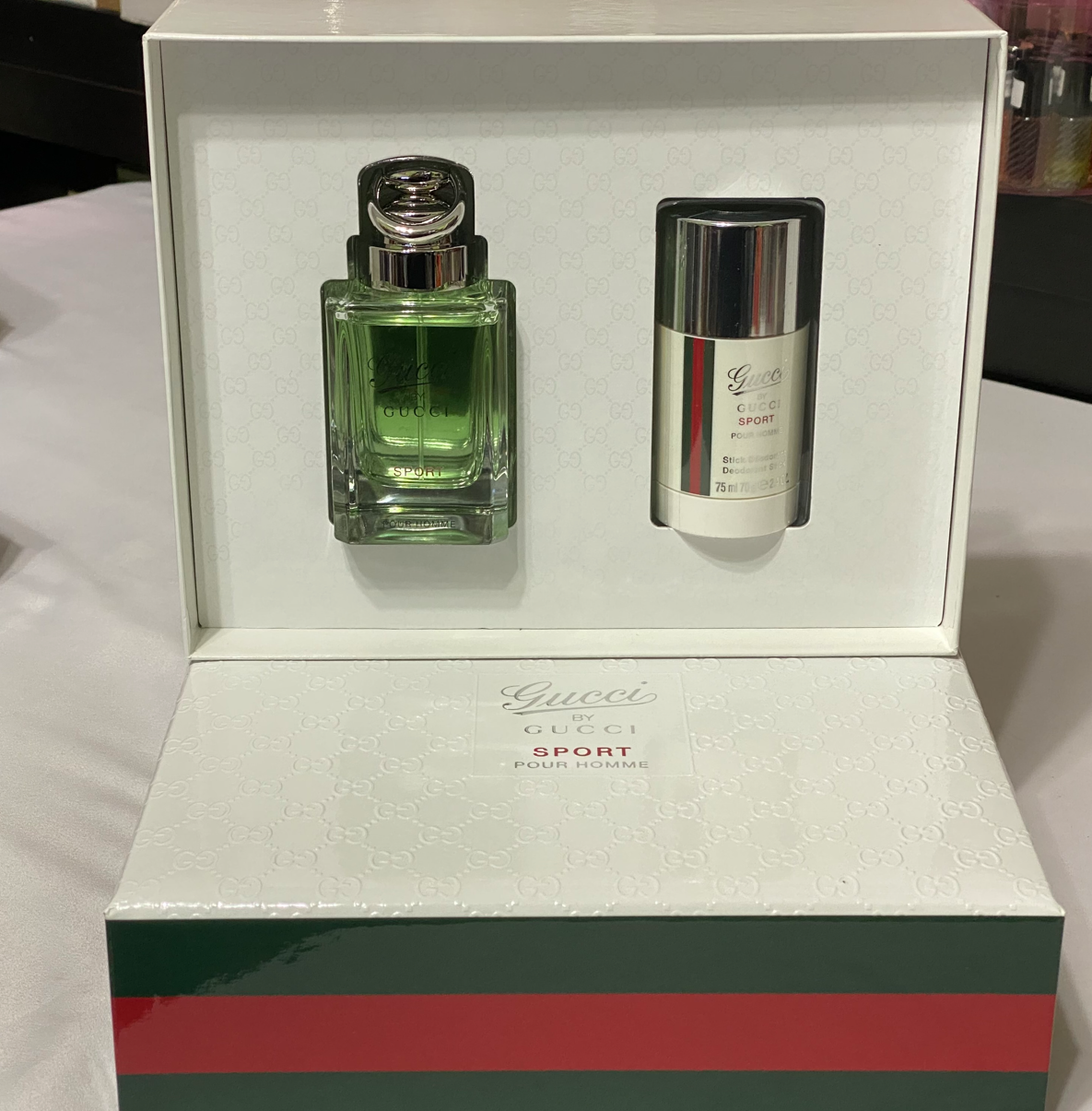 Gucci by Gucci Pour Homme Sport 2 Piece Set Includes: 3.0 oz Eau de Toilette Spray + 2.4 oz Deodorant Stick