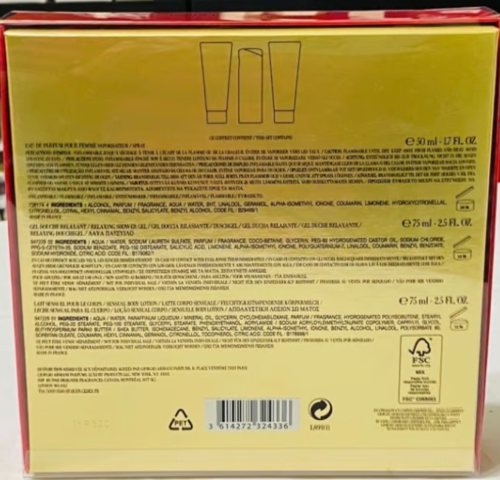 Emporio Armani Her (She) by Giorgio Armani, 3 Piece Gift Set for Women