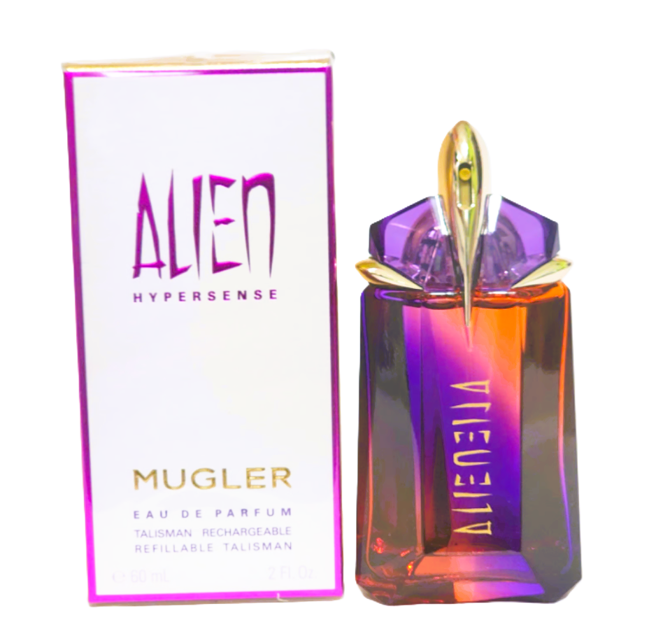 Alien Hypersense by Thierry Mugler EDP for Women | 2 Sizes | 1.0 oz & 2.0 oz / 60 ml | Refillable Talisman Flacon | Solar Floral Amber | Launched 2023 | Ships from US