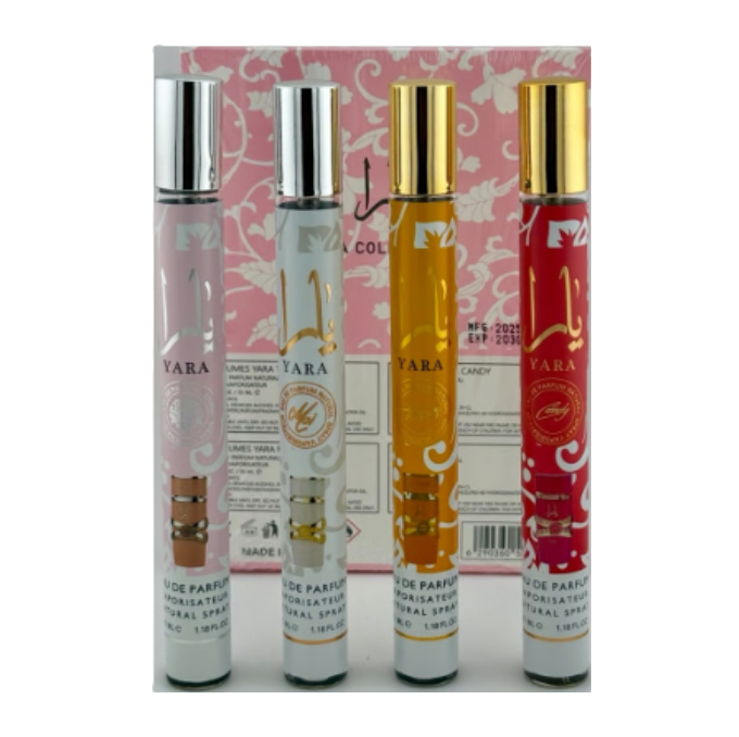 Yara | Discovery Collection | 4 × 35 ml Travel EDP Sprays | Explore the Full Yara Fragrance Universe | Sweet Oriental Floral | Arab Luxury Feminine | UAE | Ships from US