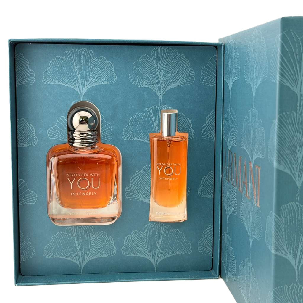 Emporio Stronger with You Intensely by Giorgio Armani for Men | 2 Bottles Set | EDP Spray