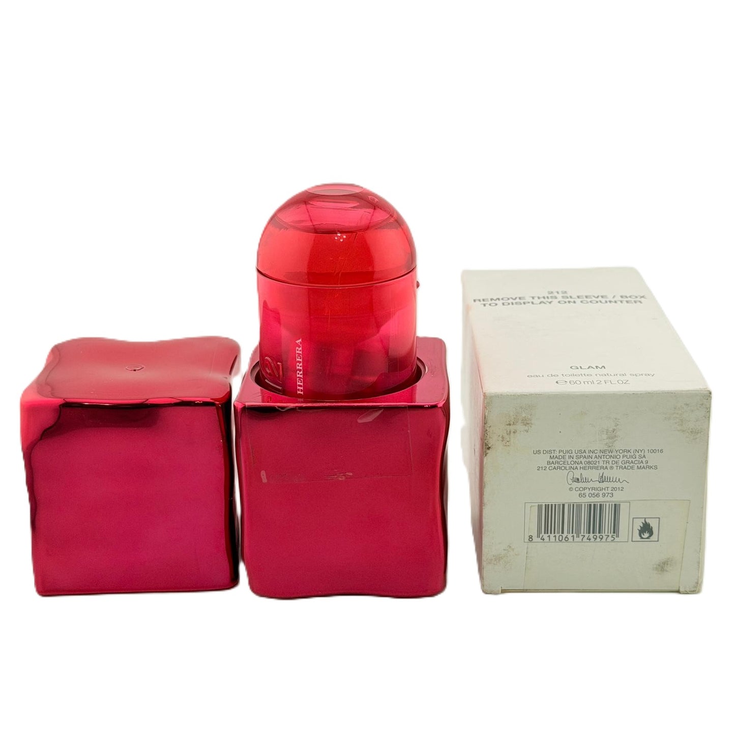 RARE Carolina Herrera 212 Glam Women 2 oz 60ml EDT Spray Open Box - See Photos