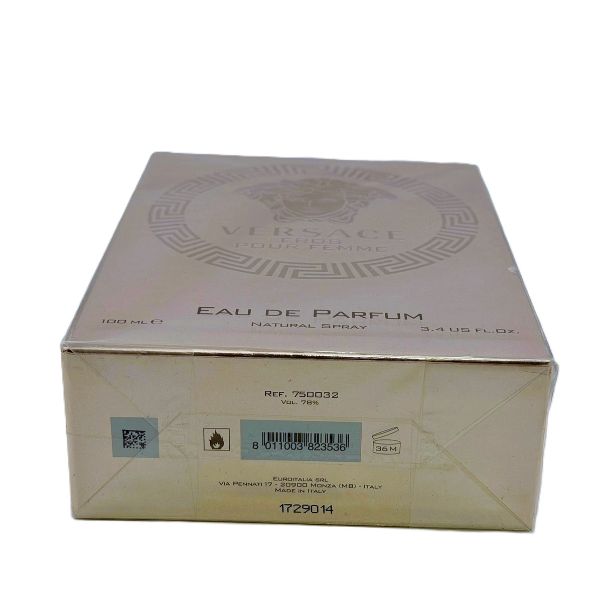 💘 RARE VINTAGE: Versace Eros Pour Femme for Women | 3.4 oz / 100 ml EDP Spray | Vintage Formulation | Batch Code 1729014 | New Sealed Cellophane Box | Donatella Versace 2014 | Italian Luxury Collector’s EDP