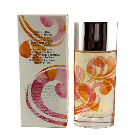 Happy Summer Spray 2009 by Clinique for Women | 100 ml / 3.4 fl oz EDT | Faded Box, No Cellophane