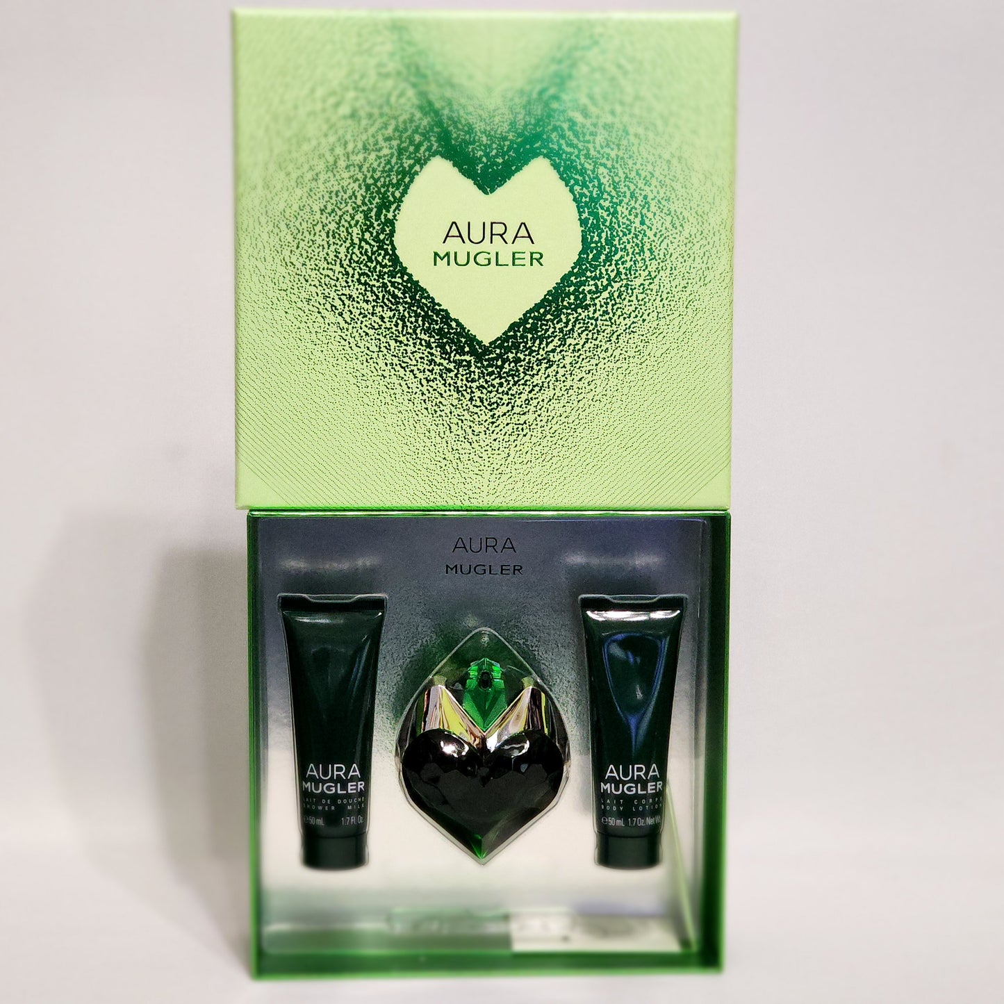 Aura Mugler by Mugler 3PCs women set, 1.0 oz EDP spray + Lotion + Shower Milk