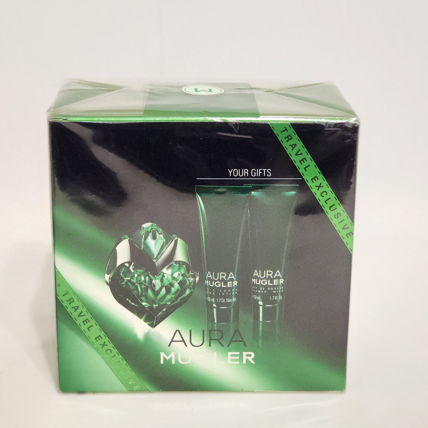 Aura Mugler by Mugler 3PCs women set, 1.7 oz EDP spray + Lotion + Shower Milk