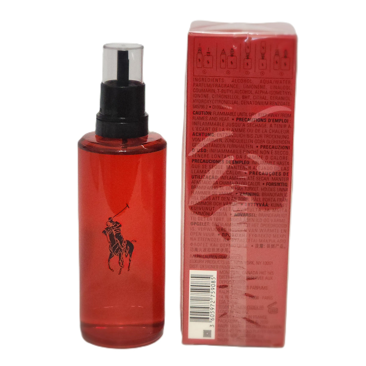 🔴 Ralph Lauren Polo Red for Men 5.1 fl.oz / 150 ml EDT Refill / Recharge | Sealed Cellophane Box | Best Value Large Format