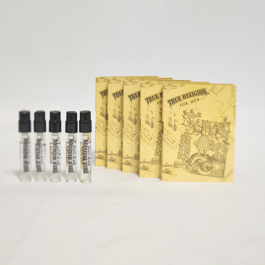 5 Sample Vials: True Religion men 0.05 oz / 1.52 ml EDT Spray