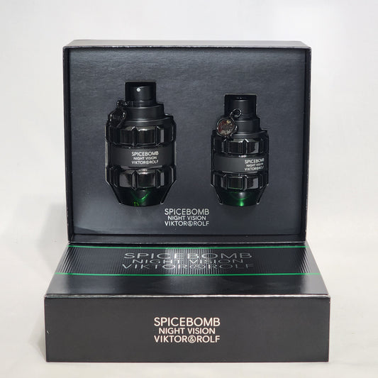 Spicebomb Night Vision by Viktor and Rolf 2Bottles Men Set, 3.04 + 1.7 oz eau de toilette spray