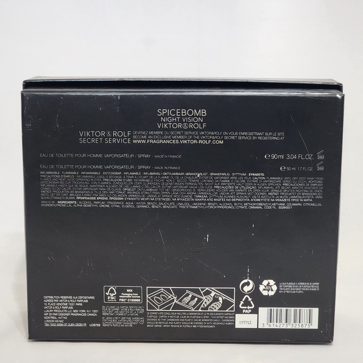 Spicebomb Night Vision by Viktor and Rolf 2Bottles Men Set, 3.04 + 1.7 oz eau de toilette spray