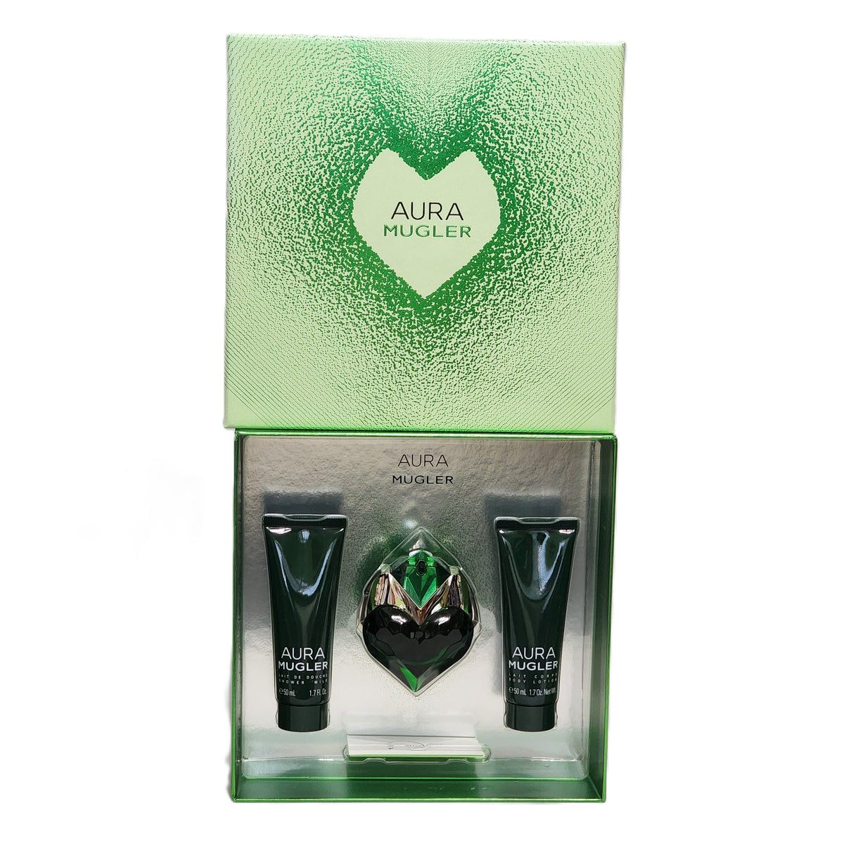 Mugler Aura 3-Piece Gift Set for Women | EDP Spray + Body Lotion + Shower Milk