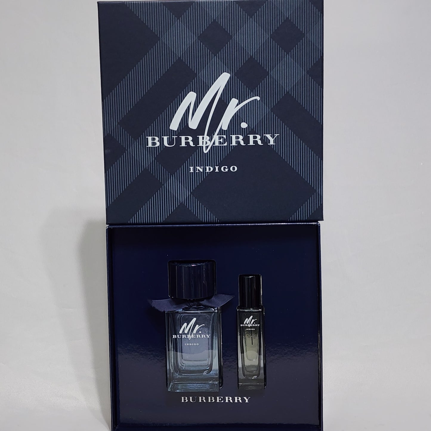 Mr. Burberry Indigo by Burberry 2 Bottles Set, 3.3 + 1.0 EDT spray