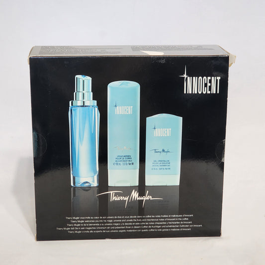 ANGEL INNOCENT by Thierry Mugler , EAU DE PARFUM SPRAY 1.7 OZ & BODY MILK 3.3 OZ & SHOWER GEL 0.8 OZ - vintage