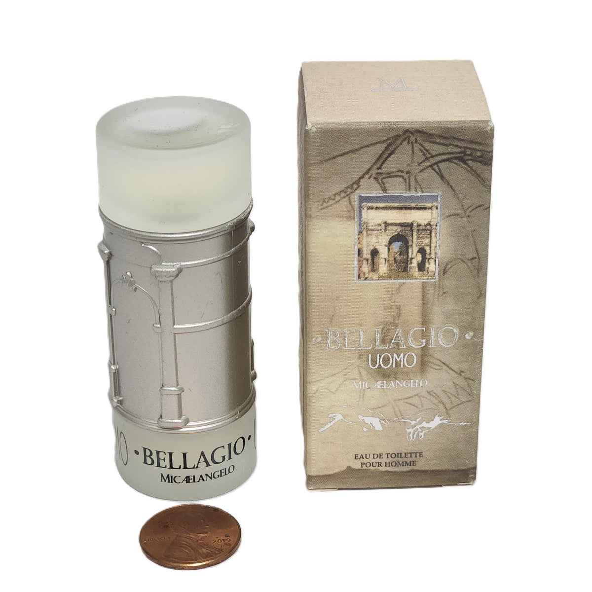 ✨ VINTAGE & RARE: Bellagio Uomo Pour Homme by Micaelangelo for Men | 2 Sizes | EDT Mini Splash & 3.4 oz Spray | Discontinued