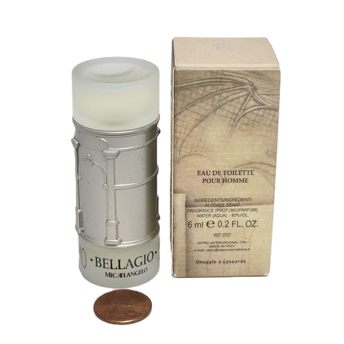 ✨ VINTAGE & RARE: Bellagio Uomo Pour Homme by Micaelangelo for Men | 2 Sizes | EDT Mini Splash & 3.4 oz Spray | Discontinued