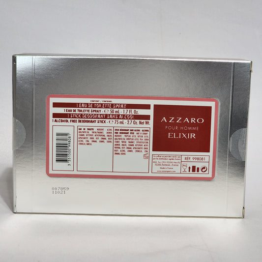 Azzaro Pour Homme Elixir by Azzaro 2PCs Men Set, 1.7 oz EDT spray + Deo stick
