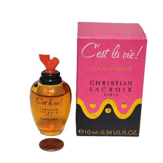 🌸 VINTAGE & RARE: C’est la Vie! by Christian Lacroix for Women 0.34 oz / 10 ml EDT Splash Mini | Discontinued | 2 Condition Options