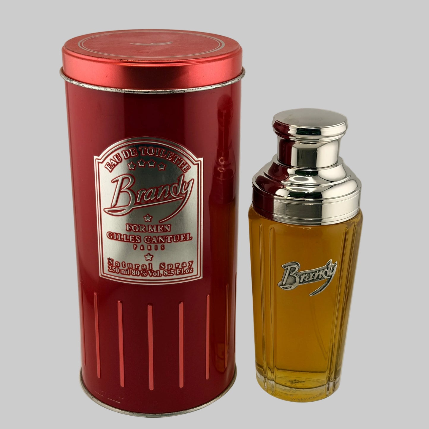 Rare Brandy by Gilles Cantuel for Men 8.5 oz / 250ml EDT – Hard to Find, Sealed Tin Pack, Discontinued Fragrance