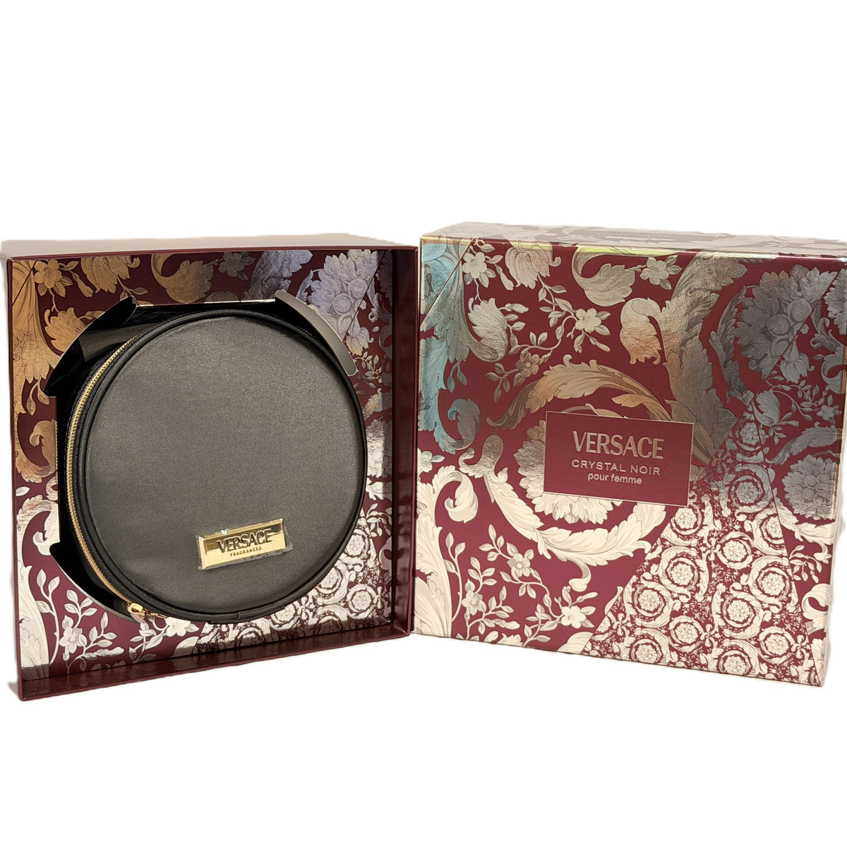🔮 RARE: Versace Crystal Noir for Women | 3 Options | 0.17 oz EDT Mini Splash + 3-Piece Set (1.7 oz EDP) + 4-Piece Set (3.0 oz EDP + Make-Up Case) | Donatella Era | Italian Luxury Feminine