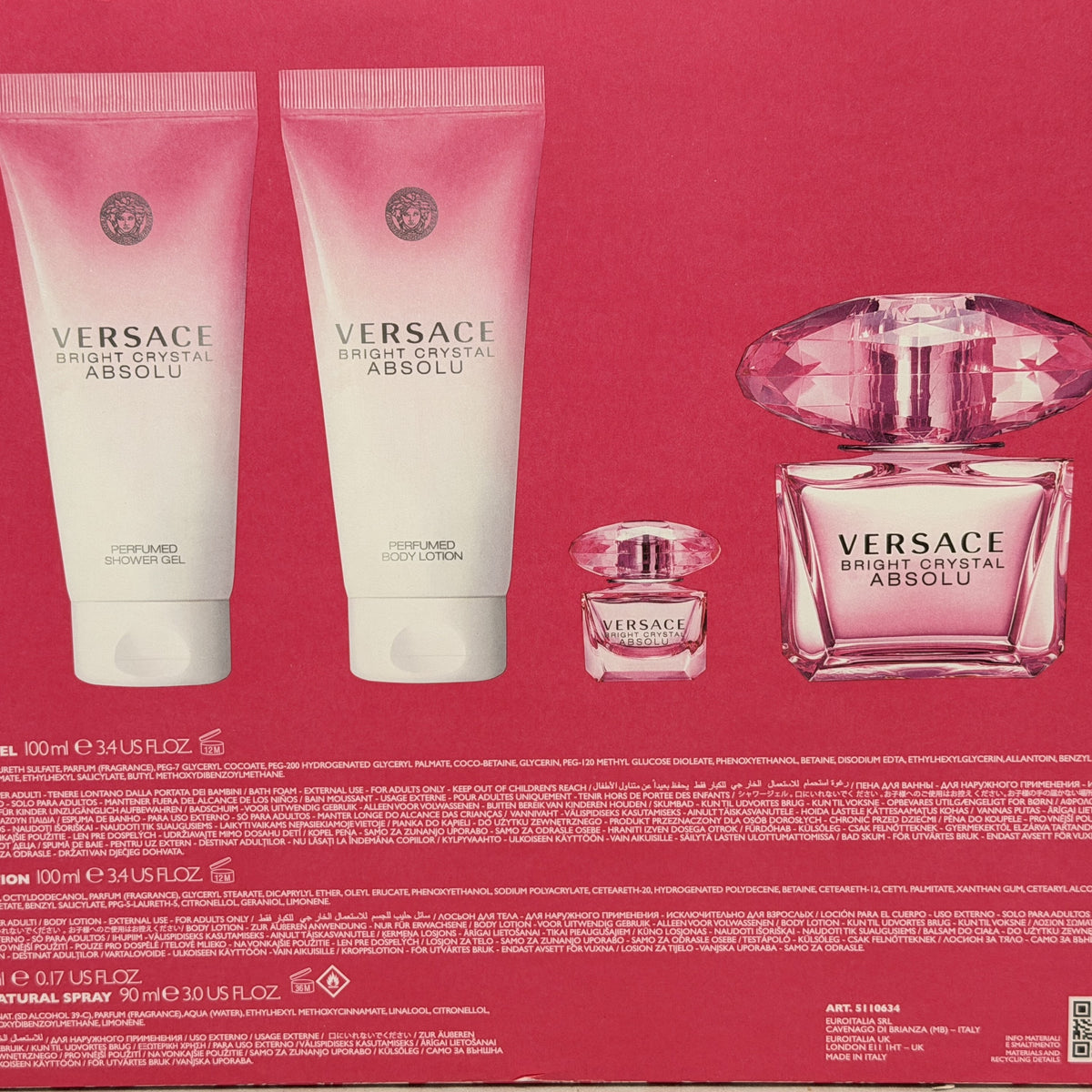 💎 RARE VINTAGE: Versace Bright Crystal Absolu EDP for Women | 3 Options | 3.0 oz Tester + 3.0 oz Sealed + Rare 4-Piece Set | Vintage Classic Formulation | The Deeper Bright Crystal | 2013