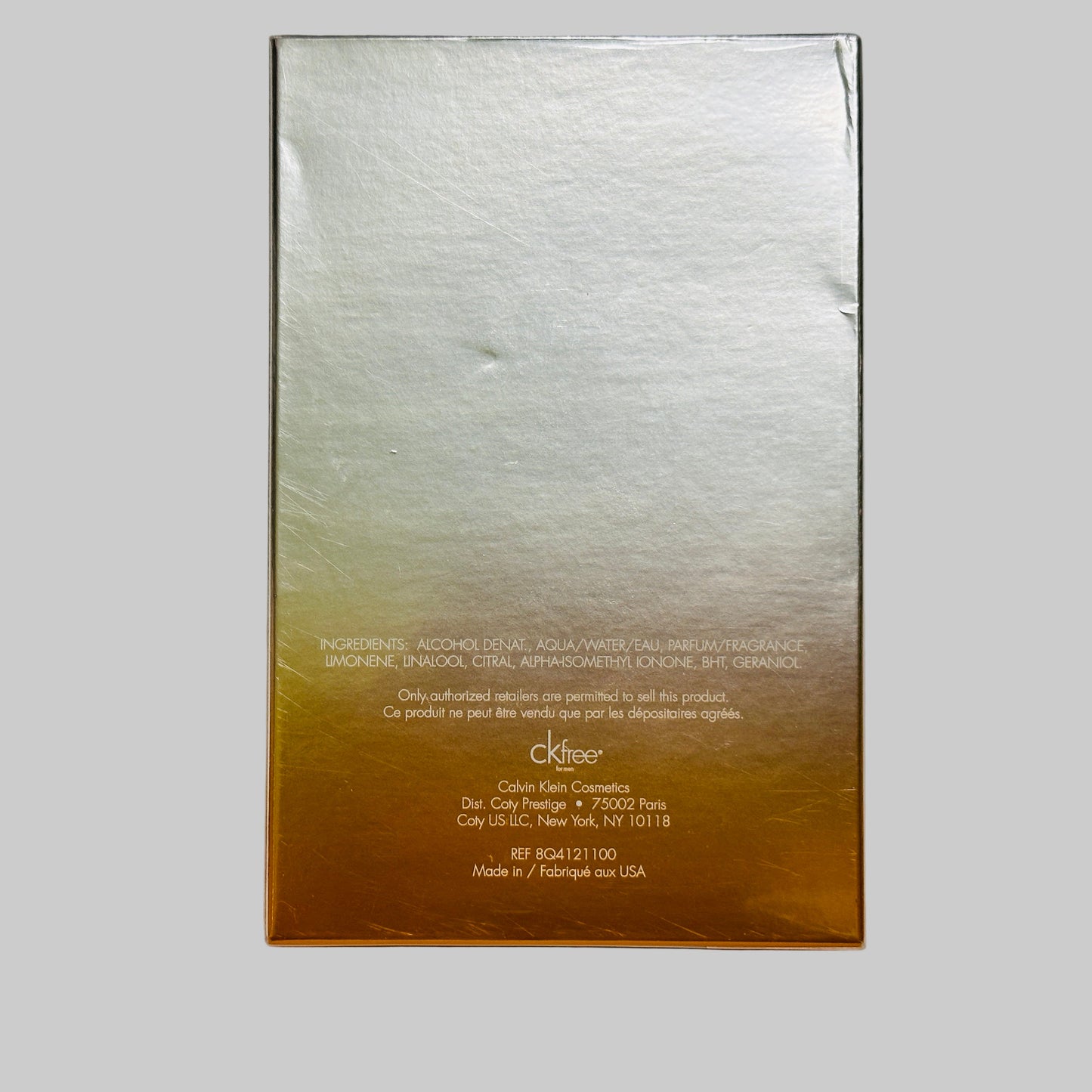 CK FREE ENERGY * Calvin Klein 3.4 oz / 100 ml Eau De Toilette (EDT) Men Cologne