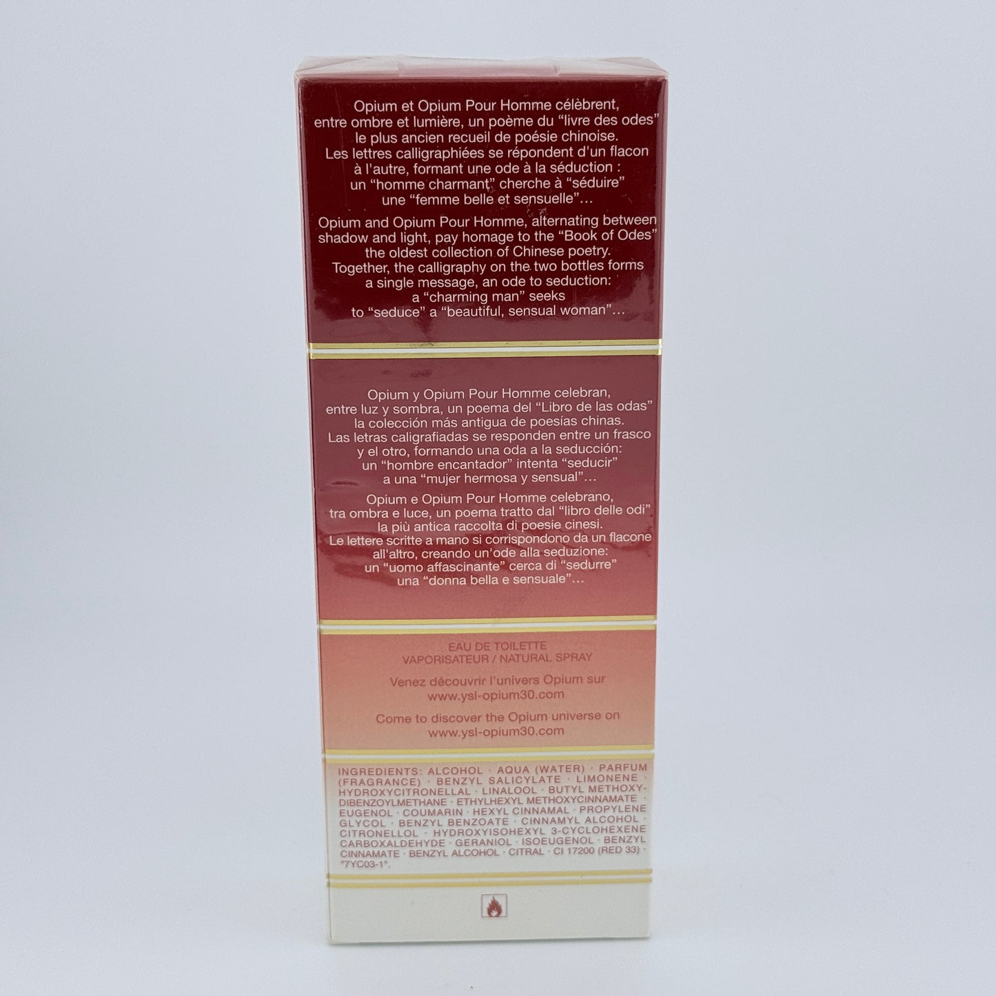 Opium Poesie de China by Yves Saint Laurent for Women Eau d'Orient Spray 3.3 oz. Limited Edition