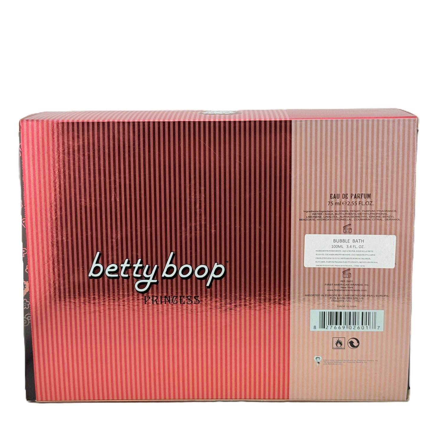Betty Boop Princess fragrance, 2.55 fl.oz / 75 ml eau de parfum Spray - 2pcs set