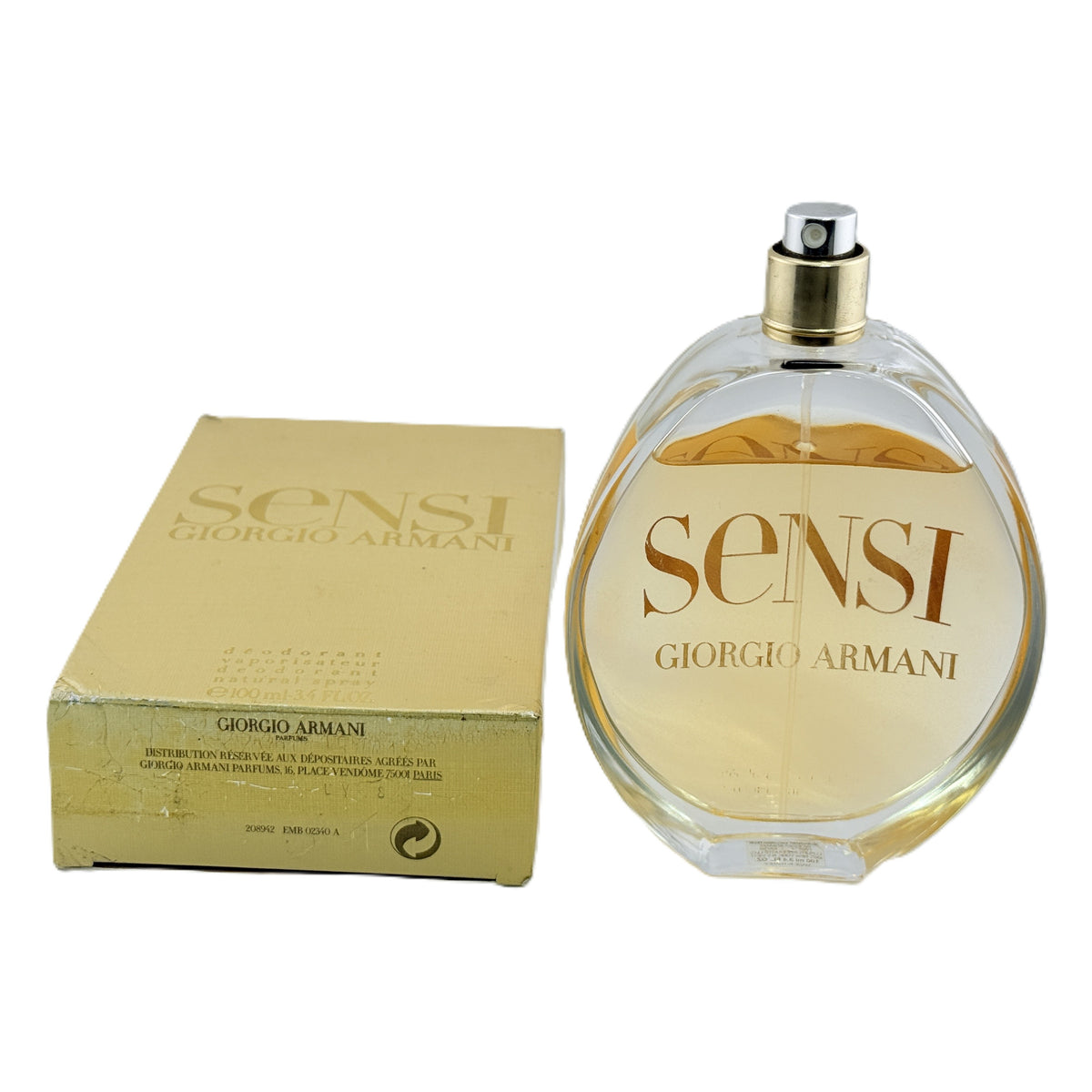 Giorgio Armani Sensi White Notes for Women Eau Fraiche 2.5 oz | Vintage Rare | No Cap & Sealed