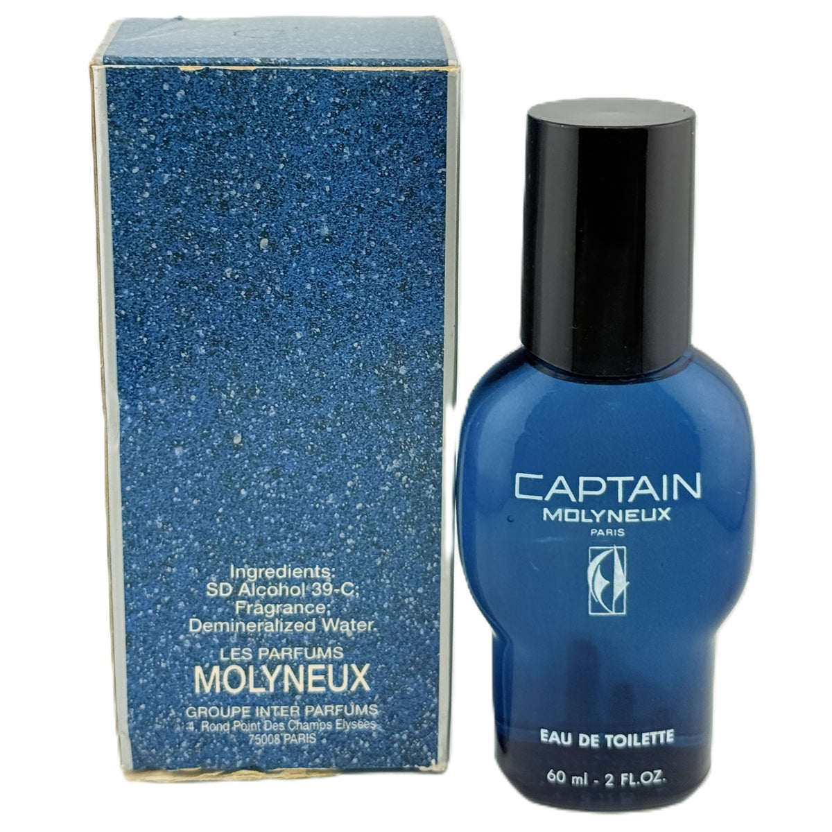 Captain by Molyneux Men's Eau de Toilette Splash 2 oz / 60 ml - Vintage, Damaged Box, No Cellophane