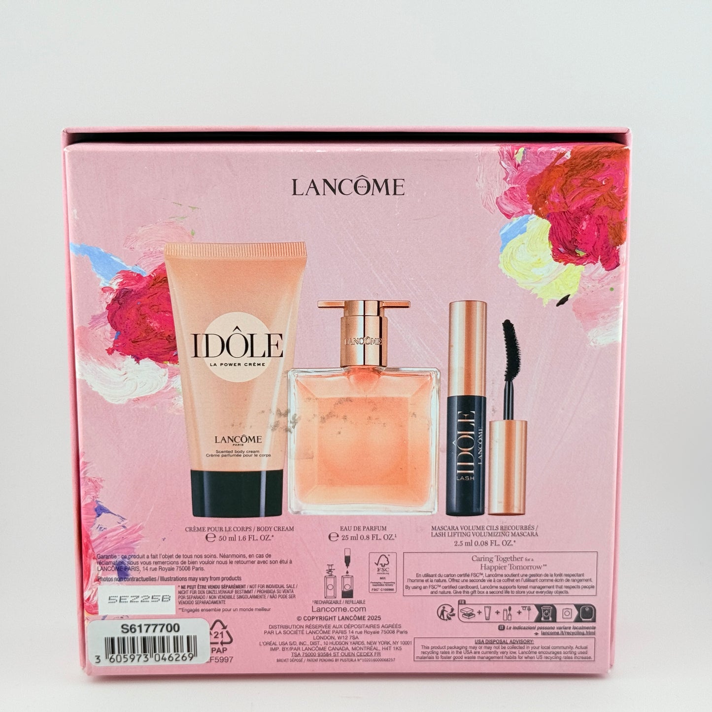 Idole Lancôme 3pcs Woman Set, 0.8 eau de parfum spray + lotion + mascara