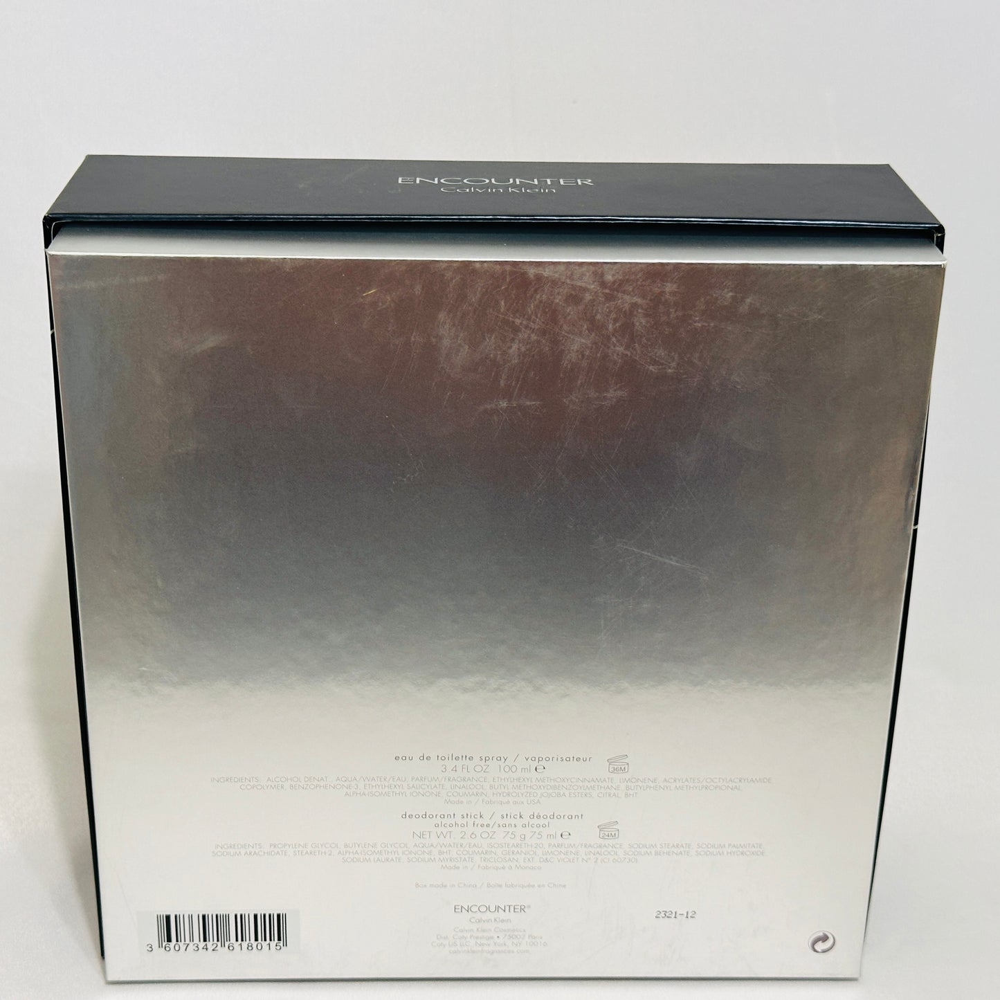 Encounter by Calvin Klein for Men - 2 Pc Gift Set 3.4oz EDT Spray, 2.6oz Deodorant Stick