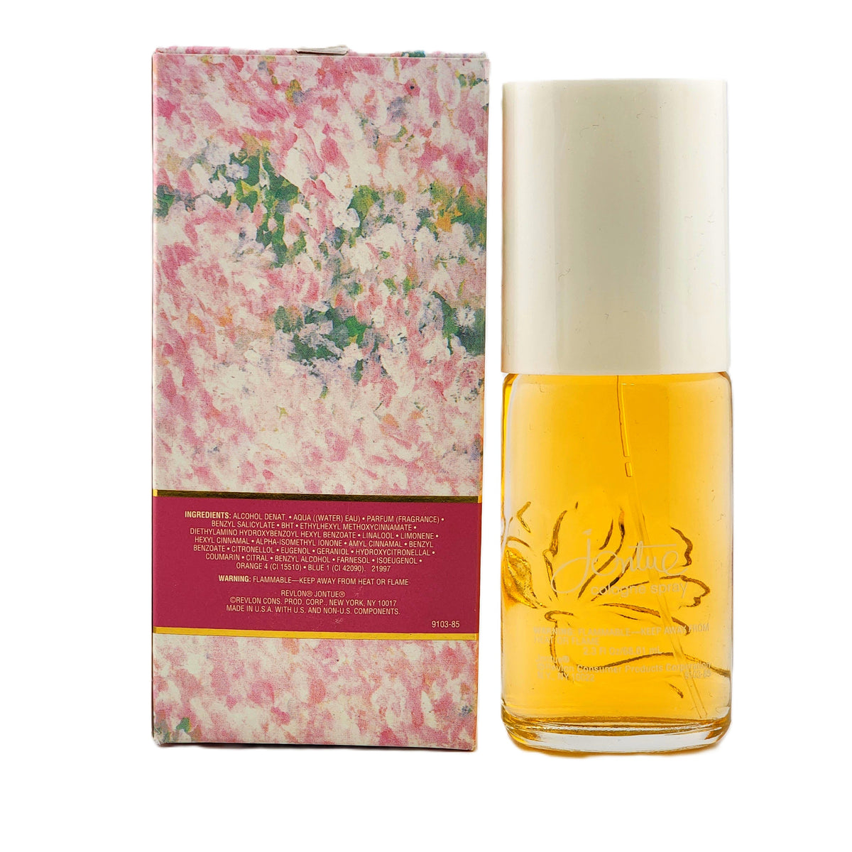 🌸 VINTAGE & Rare: Jontue by Revlon for Women 2.8 fl.oz / 68 ml Cologne Spray | New, No Cellophane Box | Romantic 1975 American Floral Musk