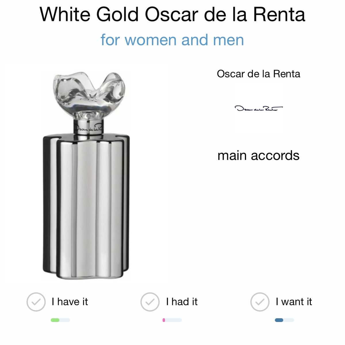 Oscar de la Renta White Gold Eau de Parfum for Women – Rare Discontinued Fragrance | 6.7 FL.OZ / 200 ML