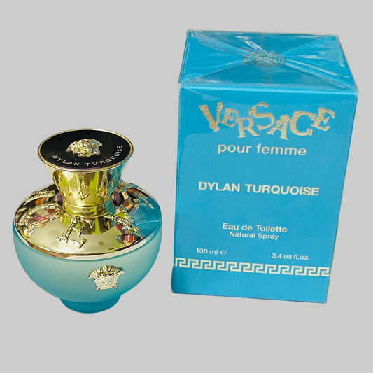 Versace Dylan Turquoise Eau de Toilette, Perfume for Women, 3.4 Oz Full Size